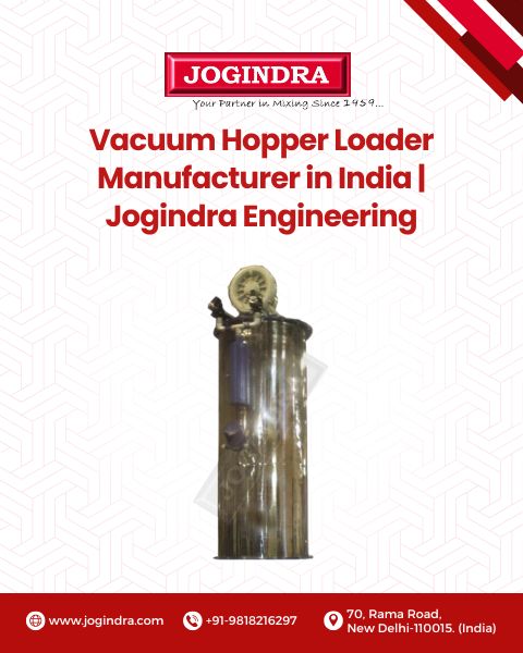 Vacuum Hopper Loader Manufacturer in India | Jogindra Engineering