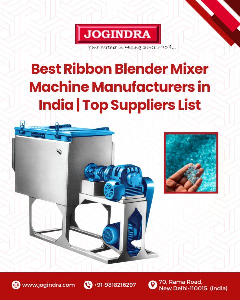 Best Ribbon Blender Mixer Machine Manufacturers in India