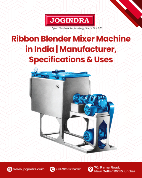 Ribbon Blender Mixer Machine in India | Jogindra
