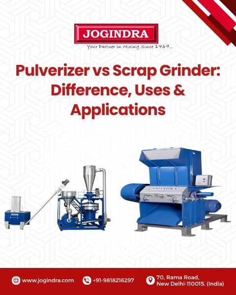 Pulverizer vs Scrap Grinder Difference, Uses & Applications | Jogindra